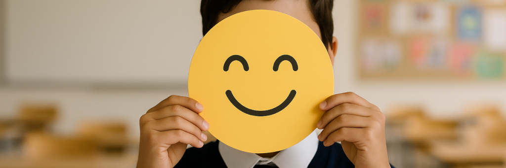 Child masking at school