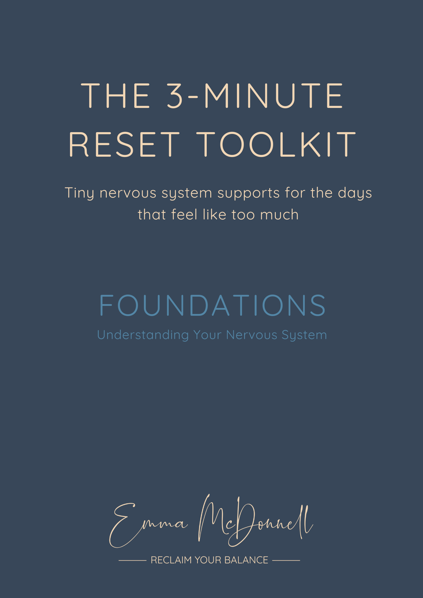 The 3-Minute Reset Toolkit Foundations - Cover