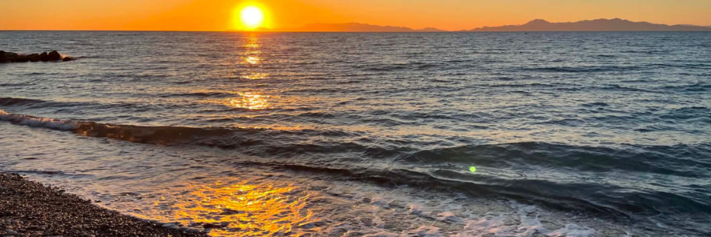sunset over sea