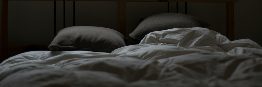 Unmade bedding